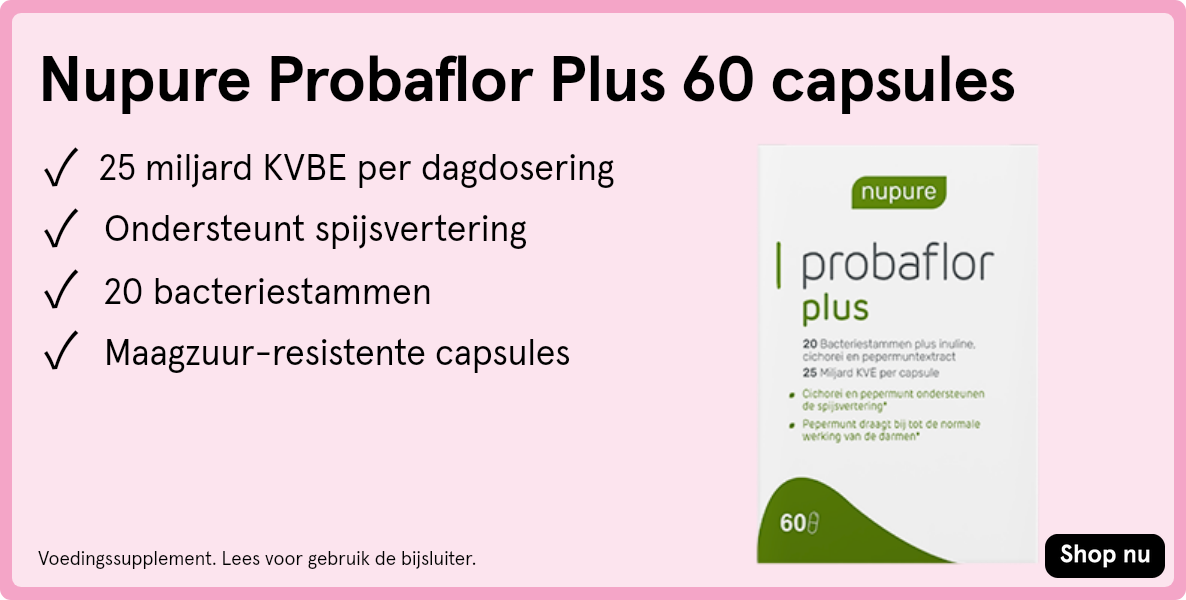 Nupure Probaflor Plus 60 capsules ondersteunt spijsvertering